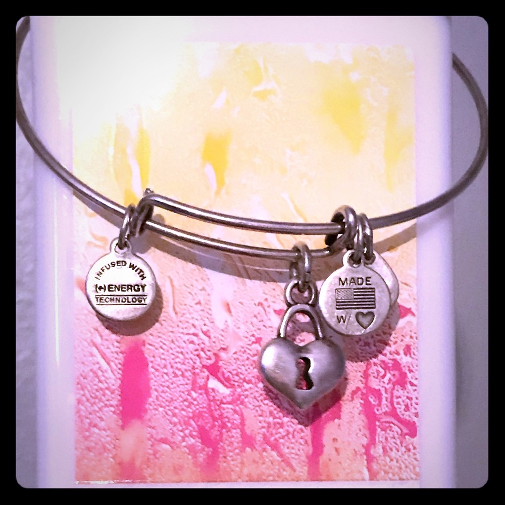 Heart shaped lock Alex & Ani bracelet